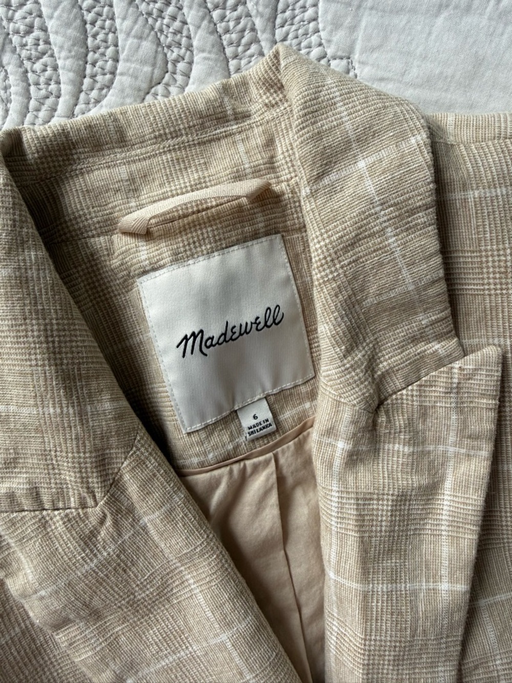Madewell - The Slim Blazer in Plaid - Sesame Maeve Glen Plaid - Picture 7 of 14